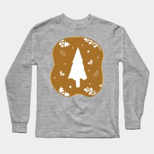 Holiday Pattern with Pine Trees Long Sleeve T-Shirt